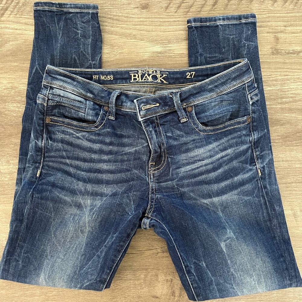 Women’s Buckle Black Jean